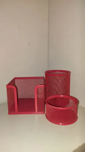 Kit escritório rosa