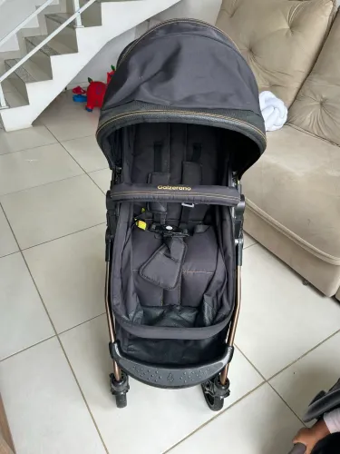Carrinho De Bebê + bebê conforto Extreme Carbon Cbn Preto - Galzerano