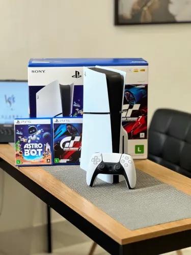 PS5 Slim Mídia Física 1TB - GARANTIA SONY 23/05/27