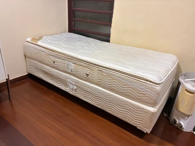 Cama box solteiro + colchão Orthocrin