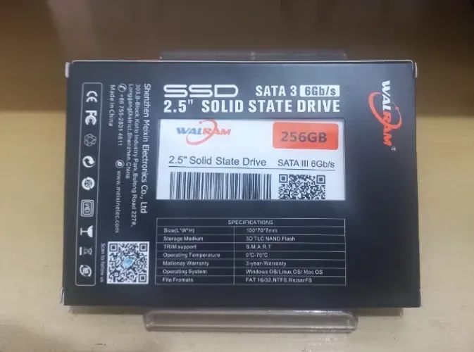 SSD WALRAM 256GB (novo e só pra venda)