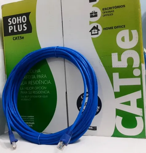 Cabo de rede CAT6 1gbps ENTREGA GRÁTIS 3,5,10,15,20,25,30,40,50 METROS
