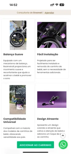 Balança Carrinho de Bebê Rocknstroll