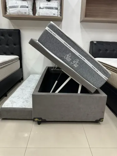 Cama Box Bau 3em1 Solteiro com Cama Auxiliar(Colchão de cima ñ incluso)Chame no chat!!