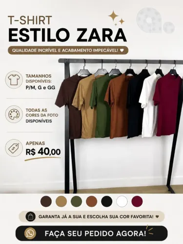 T-shirts de ótima qualidade