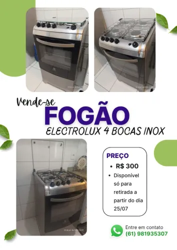 Fogão inox 4 bocas