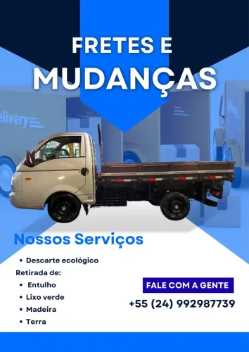 Frete descarte de lixo verde e entulho