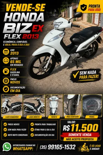 Venda Biz Branca EX