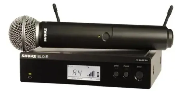 Base shure blx4r + microfone sm58 - 3.200$