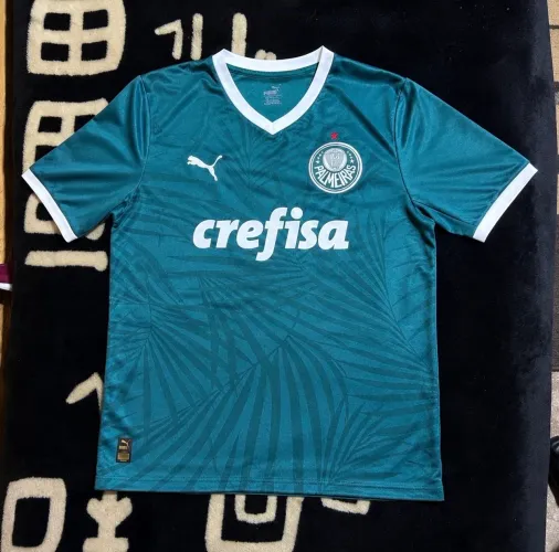 Camisa Palmeiras Puma Verde Estampa Folhagem Oficial
