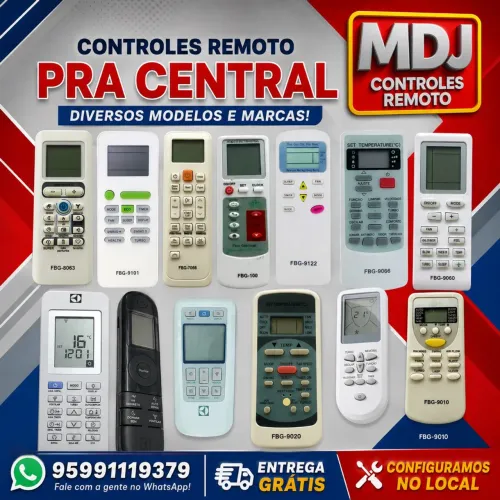 Controles de central de ar condicionado