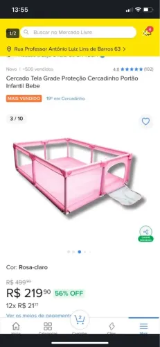 Cercadinho grande 2 metros novinho 