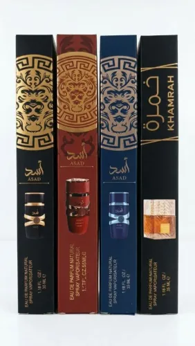 KIT ÁRABE 35ml Masculinos amadeirado perfeito para Mochilas