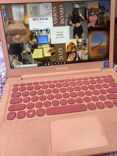 Notebook Samsung cor de rosa 