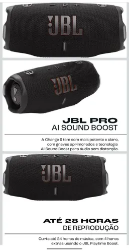 JBL CHARGE6 garantia até fevereiro