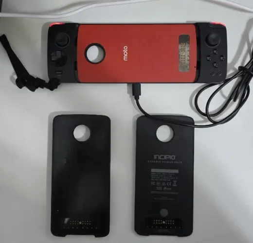 Moto Mods para Moto Z - GamePad/áudio/bateria - Colecionador - Raro