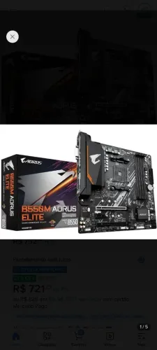 PLACA MÃE B550M AORUS ELITE NOVO COM NF-E