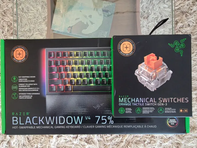 Teclado Razer Blackwidow V4 75% + Razer Mechanical Switches Orange