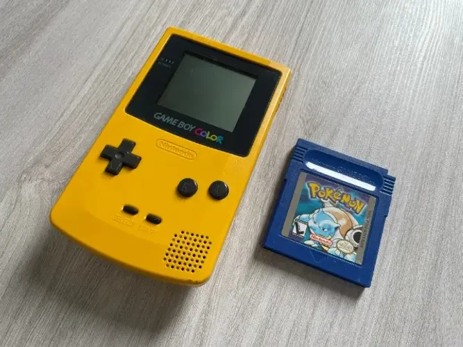 Game Boy Color Amarelo Original + Pokémon Blue Original - Tudo Funcionando