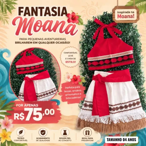Fantasia Moana infantil