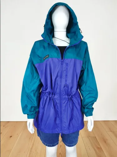 parka corta vento columbia vintage com capuz feminina Tam G