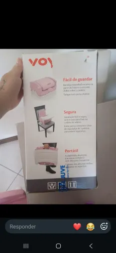 Cadeira de alimentação infantil