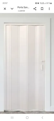 Porta Sanfonada em PVC 0,60 X2.10