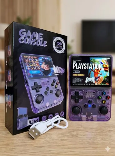 Vídeo Game Portátil R36S 64GB de memória os principais jogos PSP, PS1 e outros