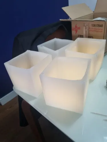 05 Velas box luminária - quadrada 15x15x15