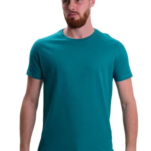 Camiseta Masculina Tradicional Lisa Verde Escura 100% algodão