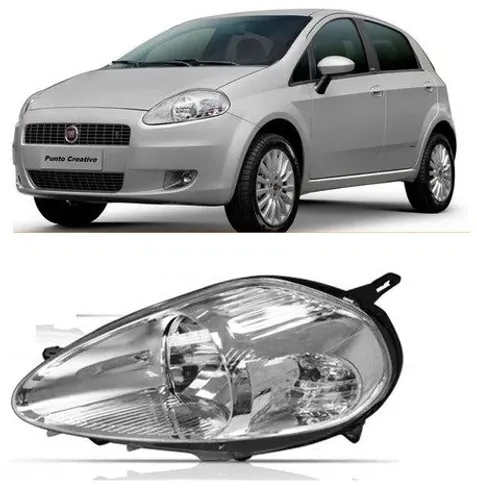 Farol fiat punto 2008 2009 2010 2011 cromado