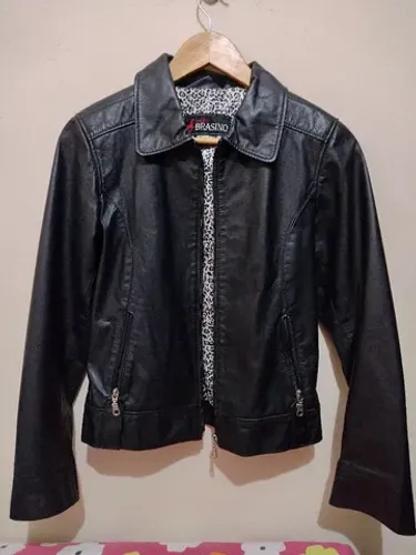 Jaqueta de couro legítimo 