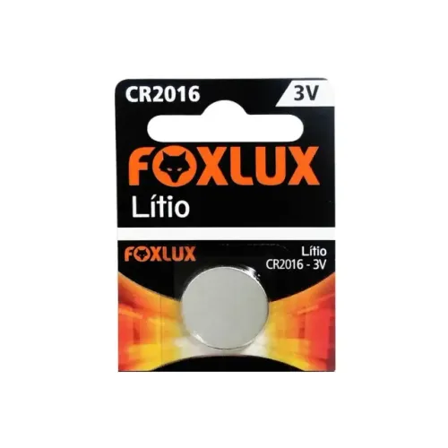 Bateria foxlux lítio 3v cr2016 unid