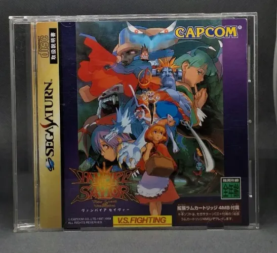Vampire Savior (Darkstalkers 3) - Sega Saturno - Original Japonês - SEM CARTUCHO RAM