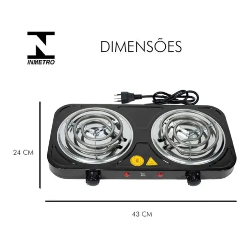 MAIS BARATO QUE GÁS Fogão Elétrico 2 Bocas queimadores (DISPENSA O USO DE BOTIJÃO DE GÁS)