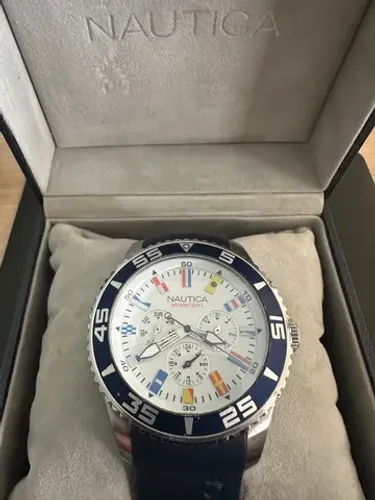 Nautica Relogio N12627G NST 07 de aço inoxidável 
