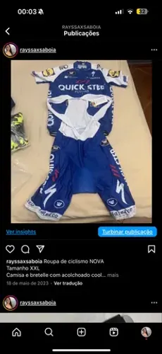Roupa de ciclismo NOVA Tamanho XXL Camisa e bretelle com acolchoado cool Max