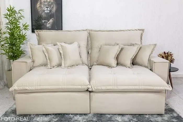 SOFÁ 2.5M MOLAS ENSACADAS ESPUMA D33 SURPREENDA-SE!!! R2736U