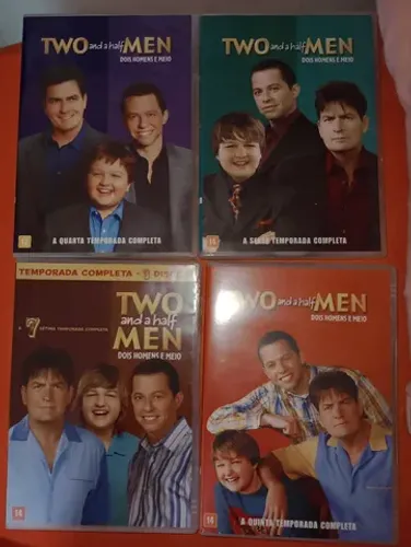 Dvds originais série dois homens e meio quarta, quinta, sexta e sétima temporada