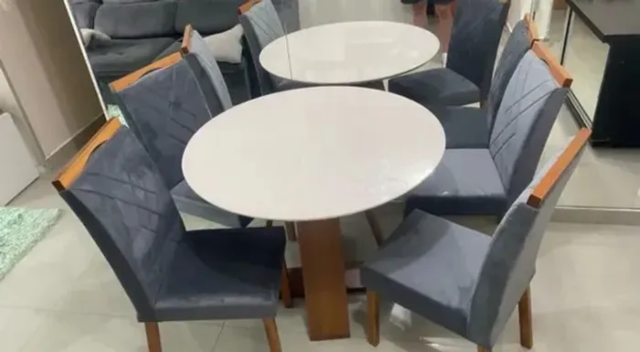 Mesa de jantar redonda 4 lugares (nova)