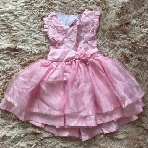 Vestido Infantil Rosa para festa