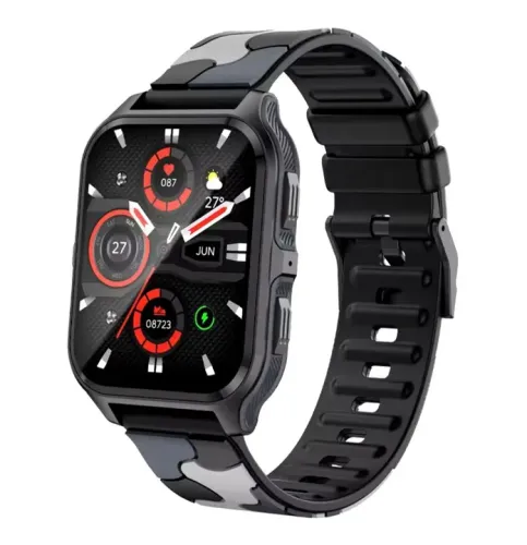 Kit com 2 Smartwatch Colmi P73 Relógio Inteligente Camuflado Cinza