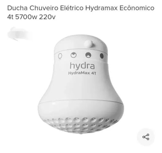 Chuveiro Elétrico Hydramax 4T 5700W 220V - Econômico