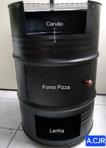 CHURRASQUEIRA TAMBOR + FORNO DE PIZZA