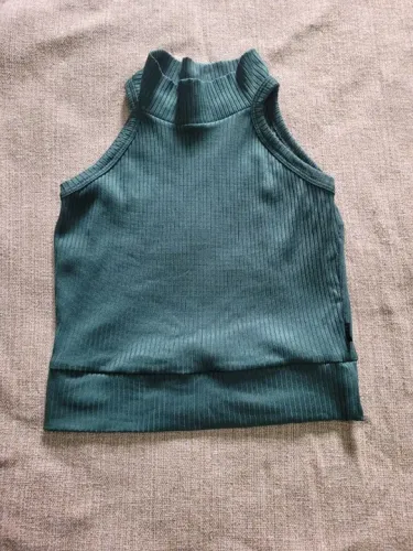 Blusa de Alça com Gola Alta Verde
