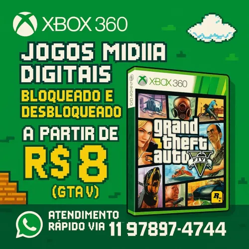 Jogos Xbox 360 mídia digital