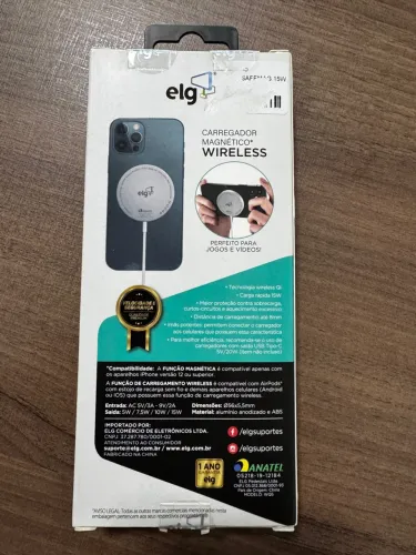 Carregador Magnético Wireless Elg para iPhone