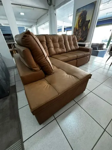 sofa de cando de couro 