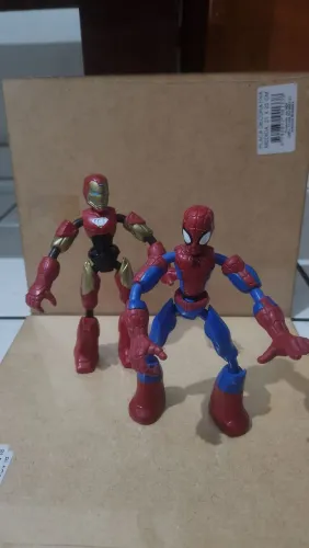 Bonecos Homem Aranha e Homem de Ferro Marvel Ben and Flex - Dupla