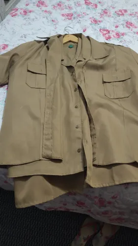 Camisa Bege Meia Manga